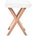 Set Lettino Massaggio Pieghevole 2 Zone 10 Cm E Sgabello Bianco - Foto miniatura 9