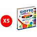 Giotto 417000 Turbo Color - Colori Ass. - 24 Colori - 5 Confezioni - Foto miniatura 1