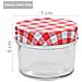 Vasi Marmellata In Vetro Coperchio Bianco E Rosso 96 Pz 110 Ml - Foto miniatura 6