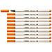 Pen 68 brush - Pennarello Premium con punta a pennello - Confezione da 10 - Arancione - Foto miniatura 1