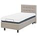 Letto Di Tessuto Imbottito Beige Regolabile Elettricamente 80 X 200 Cm Duke - Foto miniatura 5