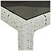 Tavolo Giardino 90x90x75 Cm Vetro Temperato E Polyrattan Bianco - Foto miniatura 2