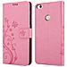 Cadorabo Custodia Compatibile Con Huawei P8 Lite 2017 In Rosa Fiore - Coperchio Protettivo In Design Floreale Con Chiusura Magnetica, Funzione Stand E Slot Per Carte - Foto miniatura 8