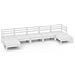 Set Divani Da Giardino 7 Pz Bianco In Legno Massello Di Pino - Foto miniatura 2
