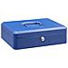 Elegant C9245 Cassetta Di Sicurezza Con Chiave Per Contare E Trasportare Denaro | Cassetta Portavalori In Acciaio Con Vassoio Portamonete | Cassaforte Portatile De 30 Cm Di Larghezza | Blu - Foto miniatura 1