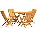 Set Da Pranzo Per Giardino 5 Pz In Legno Massello Di Teak - Foto miniatura 1