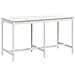 Tavolo Da Giardino Bianco 203,5x90x110cm Legno Massello Di Pino - Foto miniatura 1