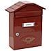 Villa E5002 Cassetta Postale Individuale In Acciaio, Cassetta Della Posta Da Parete, Lamiera Spessa, Dimensione M (din A4 E Riviste), Rosso - Foto miniatura 1