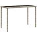 Tavolo Giardino Piano Vetro Grigio Chiaro 115x54x74 Polyrattan - Foto miniatura 2