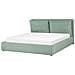 Letto Matrimoniale Contenitore Velluto Verde Menta 180 X 200 Cm Bajonna - Foto miniatura 4