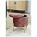 Pouf rotonda in velluto SAVANA, Colore Rosa - Foto miniatura 4