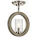 Sospensione Industrial Nordica Grand Bank Acciaio Grigio Antico Vetro 1 Luce E14 - Foto miniatura 2