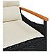 Panchina Da Giardino Con Cuscini 116x62,5x74 Cm Nera Polyrattan - Foto miniatura 7
