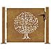 Cancello da Giardino 105x80 cm in Acciaio Corten Design Albero - Foto miniatura 4