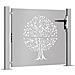 Cancello da Giardino 105x80 cm in Acciaio Corten Design Albero - Foto miniatura 8