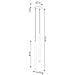 Sollux Lighting Lampada A Sospensione Pastelo 2 Rosso Ocra Sl.1525 - Moderno Lampada A Sospensione Ocra Rossa 104x15x15 Cm - Foto miniatura 2