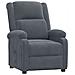 Poltrona Reclinabile Grigio Scuro In Velluto - Foto miniatura 1
