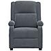 Poltrona Reclinabile Grigio Scuro In Velluto - Foto miniatura 2