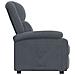 Poltrona Reclinabile Grigio Scuro In Velluto - Foto miniatura 3