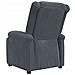 Poltrona Reclinabile Grigio Scuro In Velluto - Foto miniatura 4