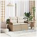 Divano da Giardino a 2 Posti con Cuscini Beige in Polyrattan - Foto miniatura 2