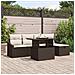 Set divano giardino 6 pezzi con cuscini Marrone Polyrattan - Foto miniatura 2
