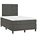 Giroletto a Molle con Materasso Grigio Scuro 120x190 cm Velluto - Foto miniatura 1
