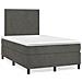 Giroletto a Molle con Materasso Grigio Scuro 120x190 cm Velluto - Foto miniatura 2