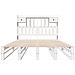 Letto Libreria senza Materasso Bianco 140x190 cm Legno di Pino - Foto miniatura 4