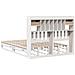Letto Libreria senza Materasso Bianco 140x190 cm Legno di Pino - Foto miniatura 8