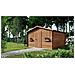 Casetta Da Giardino In Legno - 16m2 - 4x4m - Impregnata - 28mm - Colore: Marrone - Foto miniatura 1