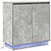 Credenza Grigio cemento 71 x 34.5 x 75 cm Legno multistrato - Foto miniatura 1