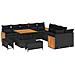 Set Divano da Giardino 13 pcs Nero 100 x 100 x 71 cm - Foto miniatura 1