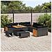 Set Divano da Giardino 13 pcs Nero 100 x 100 x 71 cm - Foto miniatura 3