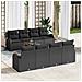 Set Divano da Giardino 9 pcs Nero - Foto miniatura 2