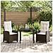 Set da Pranzo per Giardino 3 pcs Marrone polyrattan - Foto miniatura 4