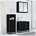 Set di mobili per il bagno 3 pcs Rovere nero 35 x 37.5 x 100 cm - Foto miniatura 4