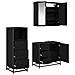 Set di mobili per il bagno 3 pcs Rovere nero 35 x 37.5 x 100 cm - Foto miniatura 5