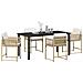 Set da Pranzo per Giardino 5 pcs Beige polyrattan - Foto miniatura 3