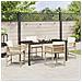 Set da Pranzo per Giardino 5 pcs Beige polyrattan - Foto miniatura 4