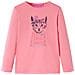 Maglietta da Bambina a Maniche Lunghe Gatto Rosa 116 - Foto miniatura 1