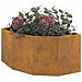 Vaso d'angolo Ruggine 60 x 60 x 35 cm acciaio corten - Foto miniatura 3