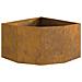 Vaso d'angolo Ruggine 60 x 60 x 35 cm acciaio corten - Foto miniatura 6