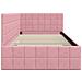 Cornice del letto ad angolo Rosa 90 cm x 190 cm Tessuto - Foto miniatura 6