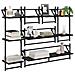 Set mensole da parete 6 pcs Rovere Nero 100 x 25 x 30 cm - Foto miniatura 3