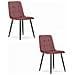 PYRA CHAIR Sedia in velluto rosa dal design moderno per soggiorno x2 - Foto miniatura 1