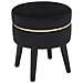Sgabello Basso Vkh460-nero-legno-35x35x40,5 Cm - Foto miniatura 1