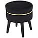 Sgabello Basso Vkh460-nero-legno-35x35x40,5 Cm - Foto miniatura 3