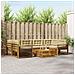 Set di divani da esterno con cuscino 8 pcs Naturale e Beige - Foto miniatura 2