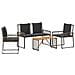 Set di Mobili da Esterno 9 pcs Grigio e Grigio Scuro polyrattan - Foto miniatura 1